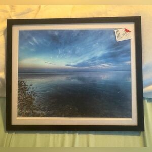 Framed Lake at Sunset Photography Print 8x10